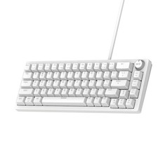 North Base Computer Keyboard - White: 60% Mechanical USB-A, 68 Keys, Backlit picture