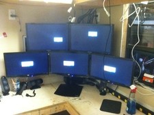 Ergotron-New-33-323-200 _ ERGOTRON DS100 TRIPLE-MONITOR DESK STAND - S picture