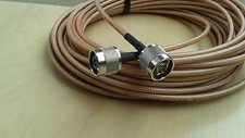 US MADE N Male TO N Male  MIL-RG-400 Double Shielded 50 Ohm coax cable  25 ft picture