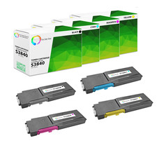 4Pk TCT Premium S3840 BCMY for Dell S3840cdn S3845cdn Compatible Toner Cartridge picture