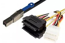 SA-4482-HDD-.5M-S2 External MiniSAS HD SFF-8644 to 2x SAS Drive SFF-8482 Cable picture
