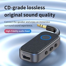 Bluetooth 5.4 2-in-1 Audio Adapter with AptX, RX/TX Wireless 3.5mm AUX Receiver picture