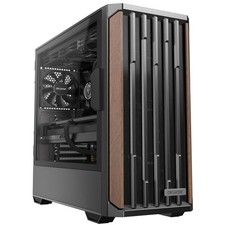 Okinos Genuine Walnut Wood PC Case, Support 360mm Radiator on Top, black picture
