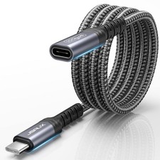 JSAUX USB C Extension Cable 2M/6.6FT 100W 10Gbps for Switch 2, 6.6FT, Grey picture