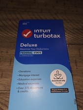 TurboTax Deluxe Desktop 2025 Federal & State Tax Return Product Key Card NEW picture