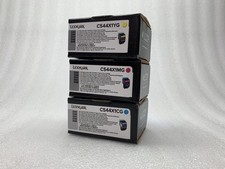 SET OF 3 GENUINE LEXMARK C544X1CG C544X1MG C544X1YG TONER CARTRIDGES NEW / OT-15 picture