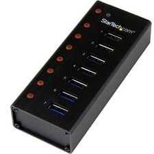 StarTech.com 7 Port USB 3.0 Hub (5 Gbps) - Metal Enclosure - Desktop or Wall ... picture