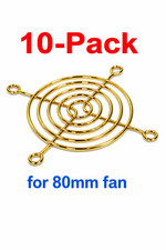 80mm Fan Grill Gold Chrome Metal Grill Protector Guard (10-Pack) picture