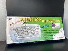Chicony Electronics Keyboard KB-0005 BEI Wireless Infra-Red Vintage Computer picture