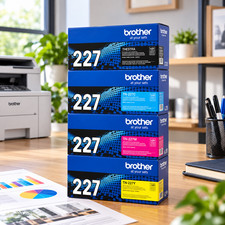 Brother TN227 Genuine OEM Toner Cartridge 4-Pack CMYK High Yield Set picture