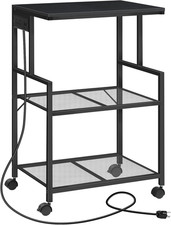Mobile Printer Stand, 3-Tier Industrial Printer Cart with Power Outlets and 2 picture