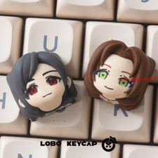 Final Fantasy VII Tifa Lockhart Key Cap Resin Layered Drip Gel Artisan Keycaps picture