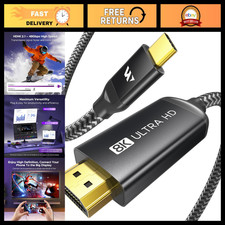8K HDMI 2.1 Cable USB C to HDMI, Gold-Plated Connector, Aluminum Housing, 60Hz picture