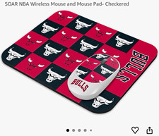 SOAR NBA Chicago Bulls Wireless USB Mouse & Pad Combo Plug & Play 1600 DPI picture