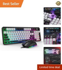 Mechanical Feel Gaming Keyboard with RGB Backlight & Volume Knob - 98 Keys picture