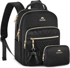 MATEIN Mini Backpack for Women, Waterproof Stylish Small-12.9 inch, Black  picture