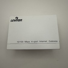 Leviton 10/100 Mbps 4-Port Internet Gateway Ethernet Network Router Working picture