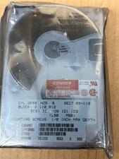 1.08 GB Conner CFP1080S SN: 9527 3600rpm SCSI-2 50-pin 64KB HDD 3.5