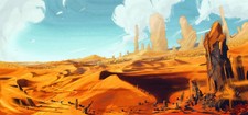 Landscape christian benavides art fantasy desert rock Custom Gaming Mat Desk picture