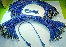 X50 USB 2.0 A B ADAPTER BLUE CABLE 48-52CM ARDUINO UNO MEGA 2560 EXPEDIT USA picture