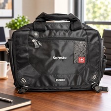OGIO Corporate City Messenger Laptop Bag Black Seresto Logo 711207 With Tags picture