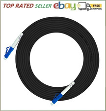 100ft 100feet 30m LC to LC Outdoor Armored Simplex 9/125 SM Fiber Optic Cable... picture