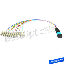MPO Male to 12 LC OM3 12 Core Branch Fiber Optical Patch Cord Cable MTP Cassette picture