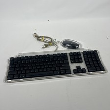Apple Macintosh PRO M7803 USB Wired Keyboard - Clear with Black Pro Mouse  picture