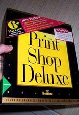 Vintage Computer Software Broderbund 1992 PRINT SHOP DELUXE Windows Floppy Disc picture