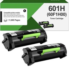 Lexmark 601H High Yield Laser Toner Cartridge - Black (60F1H00). 2 Packs Seal picture