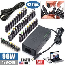 42 Tips 96W Universal Power Supply Charger for Laptop Notebook AC/DC Power New picture