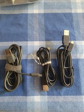 Quantity of 3 USB-A to Micro-USB cables Assorted Lengths Good Condition picture