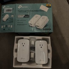TP-Link AV2000 Powerline Ethernet Adapter Passthrough 2 Gigabit Ports w/ Box picture