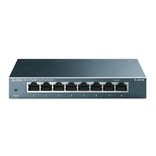 TP-Link TL-SG608 8-Port Gigabit Desktop Switch: Steel Gray RJ-45 Wi-Fi 6 picture