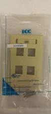 ICC IC107S04IV Classic Single Gang Faceplate With ID - Ivory- 4 Port picture