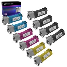 For Dell 2150cdn, 2150cn, 2155cdn 2155cn Toner 10pk 8 Black 4 Cyan 4 Mag 4 Yello picture
