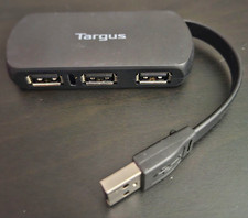 Targus ACH214 USB-A to 3x USB-A Hub 1:3 Portable Black Short Cable picture