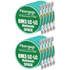 Fibergaga LC to LC OM3 Multimode Patch Cable 3M 10Pack picture