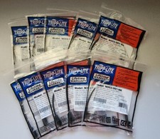 10x LOT Tripp Lite 1ft Cat5e / Cat5 350MHz Molded Patch Cable RJ45 M/M Black 1' picture