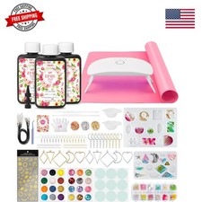 300g UV Resin Kit with Light and Molds, Upgraded Crystal Clear Hard UV Curing... picture