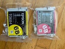 New  2 x Genuine Epson 68  High-Yd Ink Cartridge TO683 Epson 69 T0684 T0683 picture