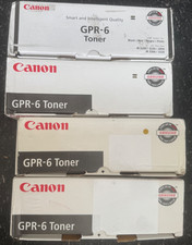 4 Genuine Factory Sealed Canon GPR-6 Black Toner Cartridges # 6647A003 - OVERBOX picture