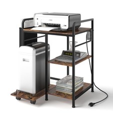 Sedegn Large Printer Stand with 3 AC Outlets for Home Office Devices picture