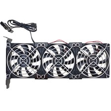 PCIe Slot Slim Cooler Triple 80mm Fan PC Graphics Card Cooling 3500rpm 12V Power picture