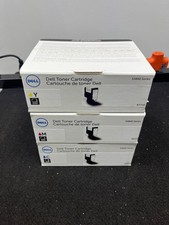Dell GENUINE NEW SEALED 5840 Series Colored Toner Cartridge Set of 4 (Y M C) picture