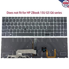 New US Laptop keyboard Backlit for HP ZBook 15 G5 15 G6 17 G5 17 G6 Gray Frame picture