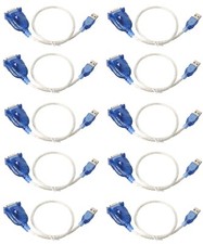 Box of 10 1.5ft (0.46m) USB to DB9 Serial RS232 Adapter Cables (New) picture