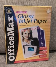 OfficeMax Premium Glossy Inkjet Paper 100 Sheets 8.5