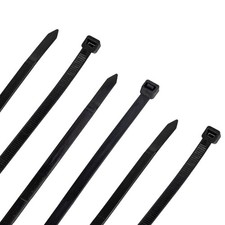 NavePoint 16 Inch Nylon Black Cable Ties 120 Lbs  100 Pack picture