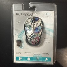 Logitech M315 Wireless Mouse Purple Global Graffiti Collection Artsy Floral NEW picture